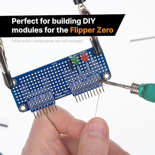 Set 3 Flipper Zero Prototyping Boards Fr4 Pcb Gpio Module Prototyping 100mil Pitch Unassembled Pin Header Connectors Compatible Logic Analyzer Oscilloscope Durable Material Diy Electronics Project Development