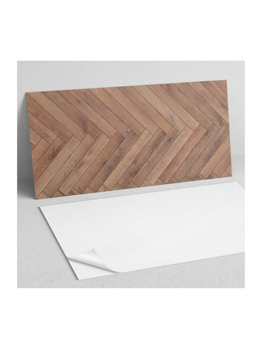 Autocolant de Podea din Vinil Imprimat 120x60 Cm Model în Formă de Oase de Pește