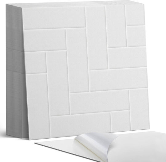 Set of Vinyl Tile Stickers Brick Herringbone Design 20x20x20 Pieces