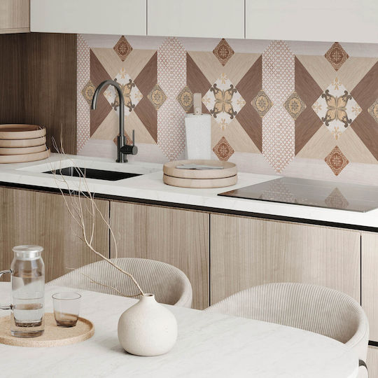 Decorative Vinyl Floor Panel 100x50 Cm Mosaic Pattern Ornaments