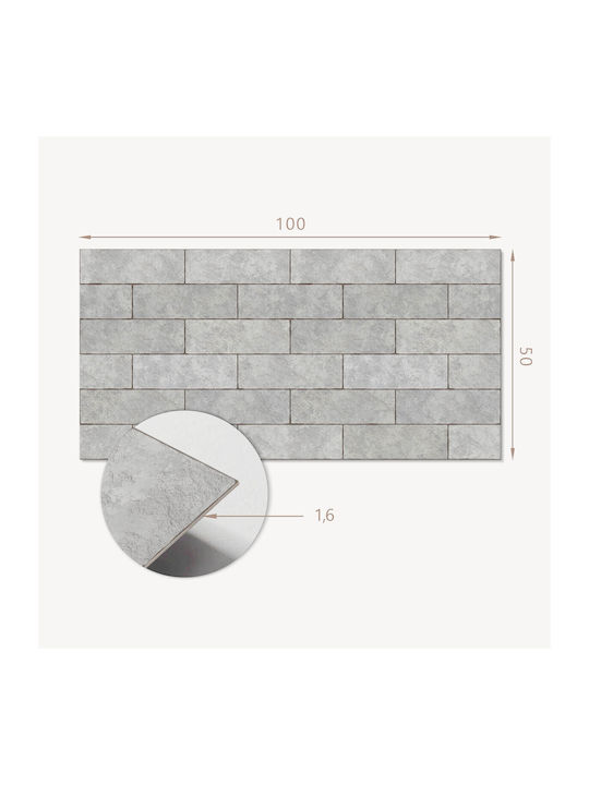 Wandsticker & Wandgemälde Vinyl Panel Grafische Küche Oder Badezimmer 100x50 cm Ziegelmuster Dreidimensionale Anordnung