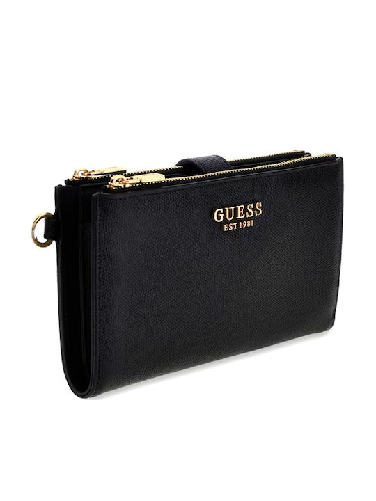 Guess Amorette Голяма Дамска Портфейл за Карти Черен Guess Amorette Голяма Дамска Портфейл за Карти Черен