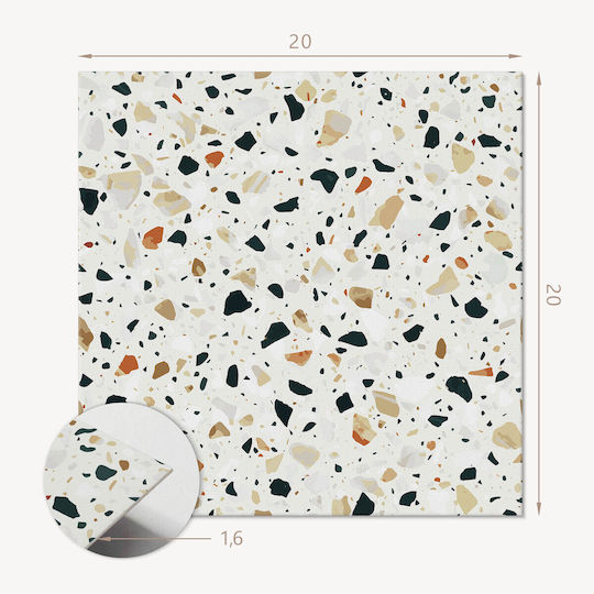 Set Of Vinyl Floor Tiles Stone Pattern On Background 20x20x20 Cm