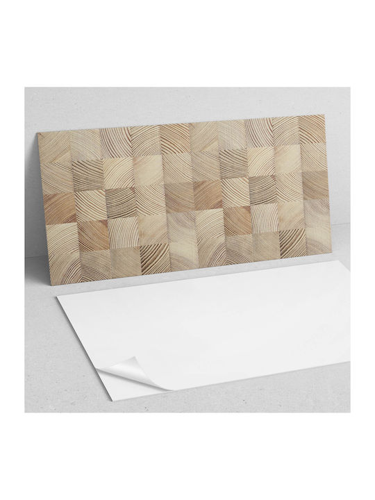 Vinyl Wandsticker Für Boden Grafisches Küchen Design Holzplanken 100x50 cm