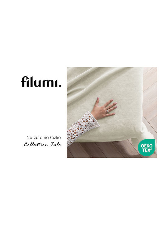 Filumi Cuvertură Pat Dublu Din Poliester Crem 230x260cm