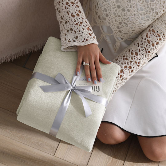 Filumi Κουβερλί Υπέρδιπλο από Πολυεστέρα Cream 230x280cm