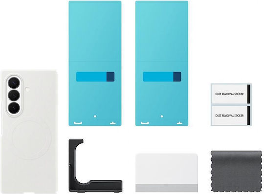 Samsung Magnet Back Cover Σιλικόνης Λευκό (Fold 8)