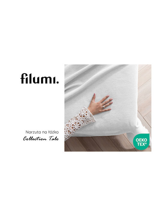 Filumi Cuvertură Pat Dublu Din Poliester Alb 230x280cm