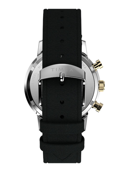 Timex Men's Watch 43mm Battery with Black Leather Strap