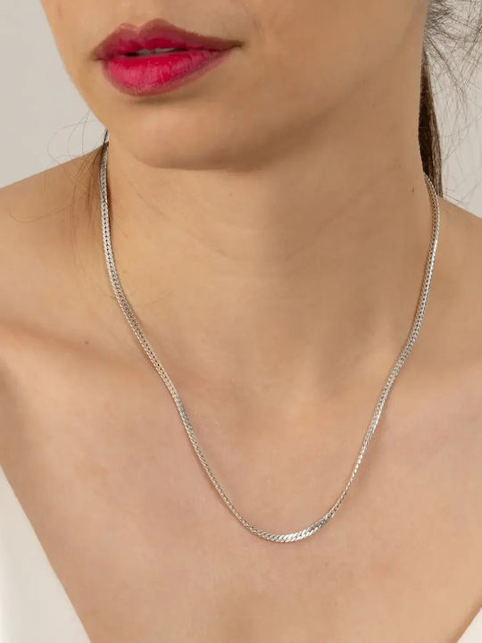 Damen Silber Kette Nacken Schlange Vergoldet