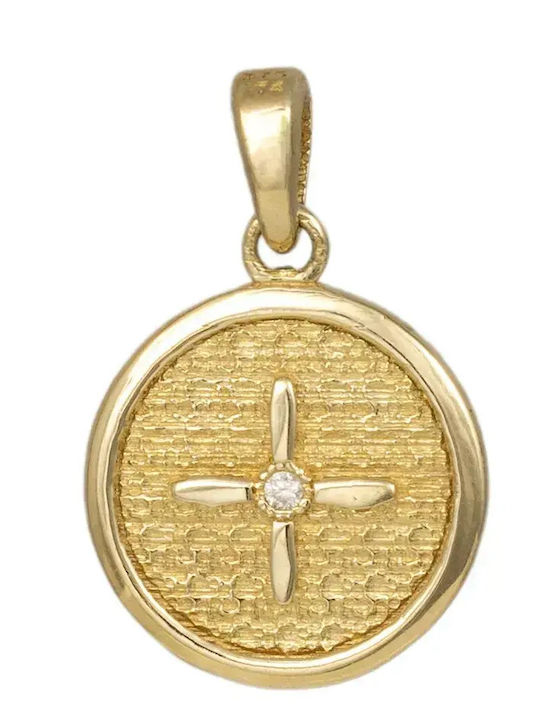 Zwillinge Tierkreiszeichen Charm aus Weißgold 9K mit Zirkon