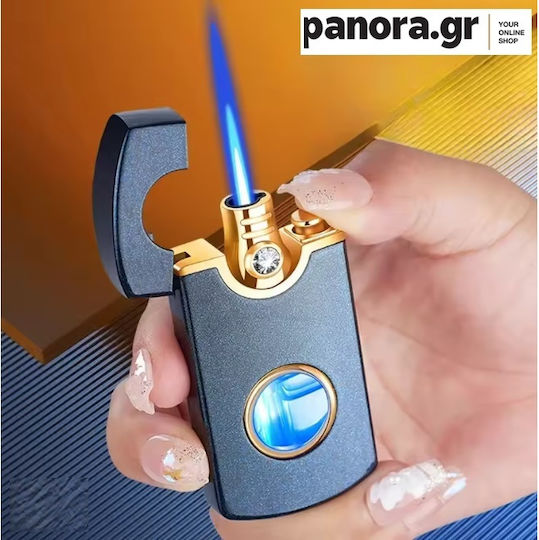 Panora Αντιανεμικός Αναπτήρας Φλόγας Τύπου Jet σε Μαύρο χρώμα