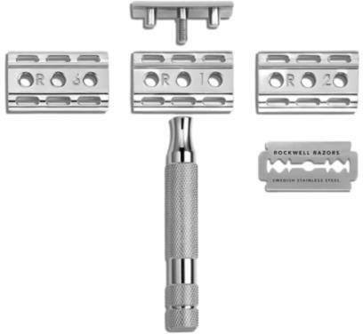 Rockwell Razors 6c Gunmetal Razor with Replaceable Head 1 Blade for Sensitive Skin