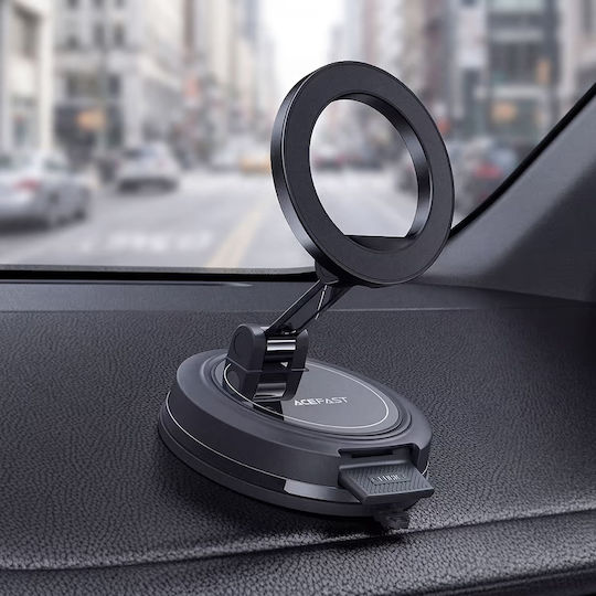 Acefast Car Holder D70 Magnetic Dashboard Suction Cup Secure Lock Universal Black
