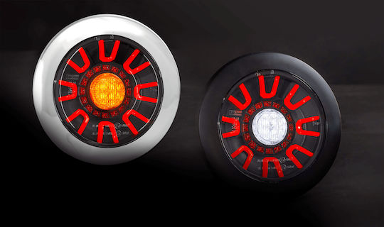 Set Rear Trailer Lights Led Neon 3 Functions 12 24V Horpol Black Border