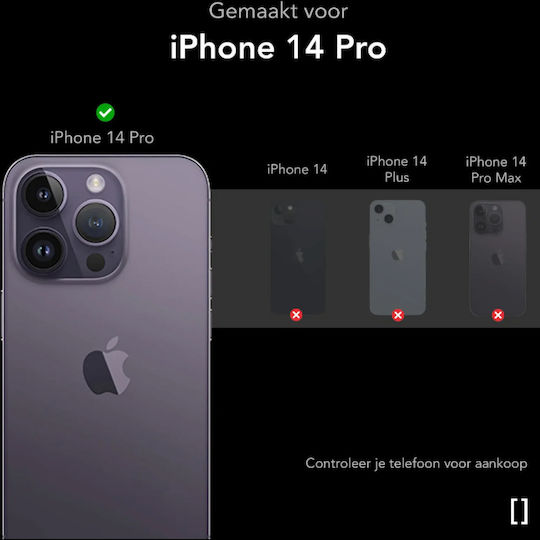 Nekit Задна Корица Пластмаса 1.2мм Прозрачен iPhone 14 Pro