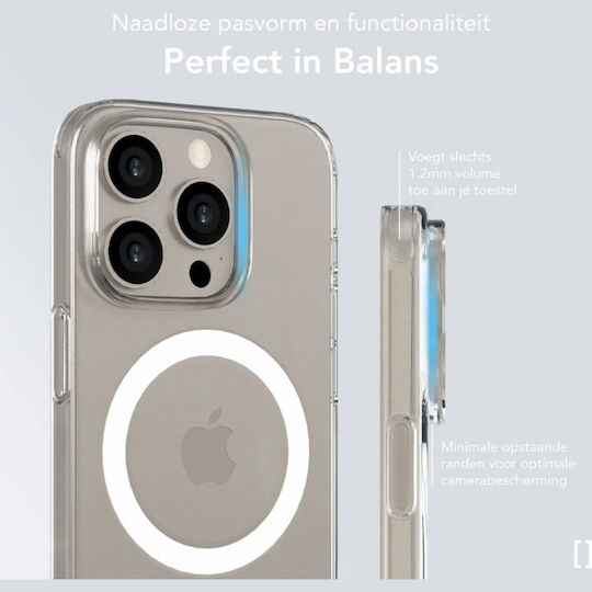 Nekit Задна Корица Пластмаса 1.2mm Прозрачен iPhone 15 Pro