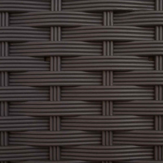 vidaXL Set of 3 Brown Plastic Flower Pots
