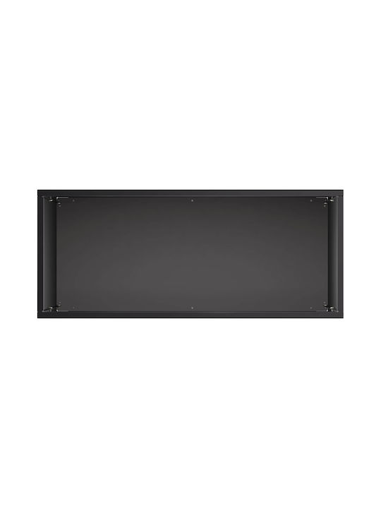 vidaXL Ghiveci De Flori Metalic Negru 50x20x40cm