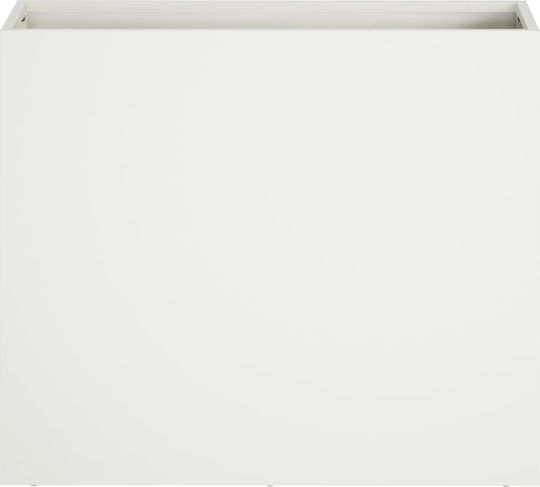 vidaXL Ghiveci De Flori Metalic Alb 50x20x40cm