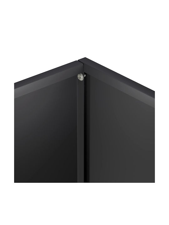 vidaXL Ghiveci De Flori Metalic Negru 50x20x40cm