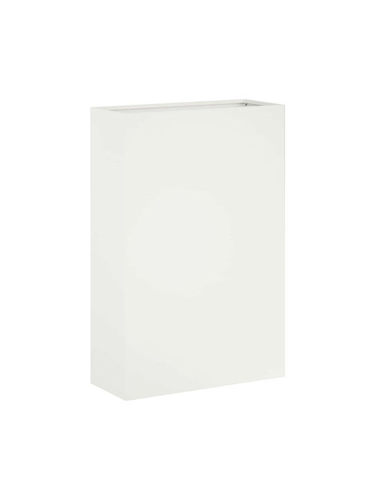 vidaXL Metallischer Weißer Pflanzgefäß 50x20x75cm