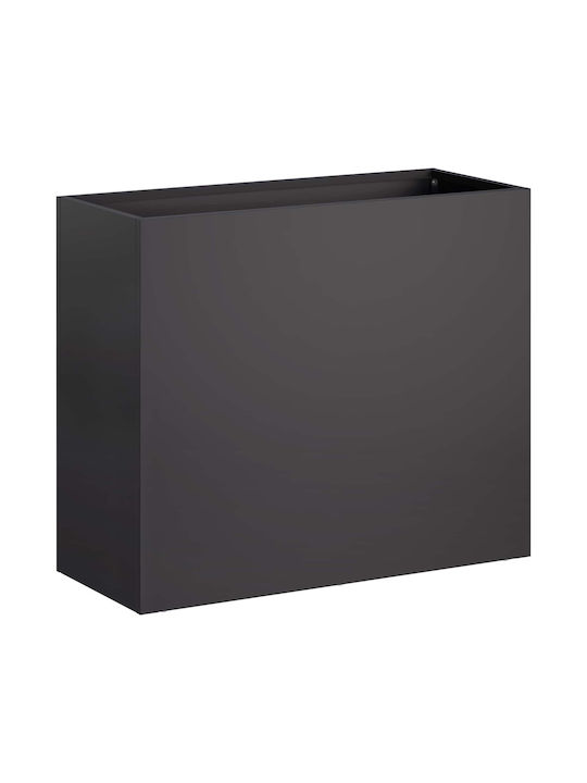 vidaXL Set of 2 Metallic Flower Pots Black 50x20x40cm
