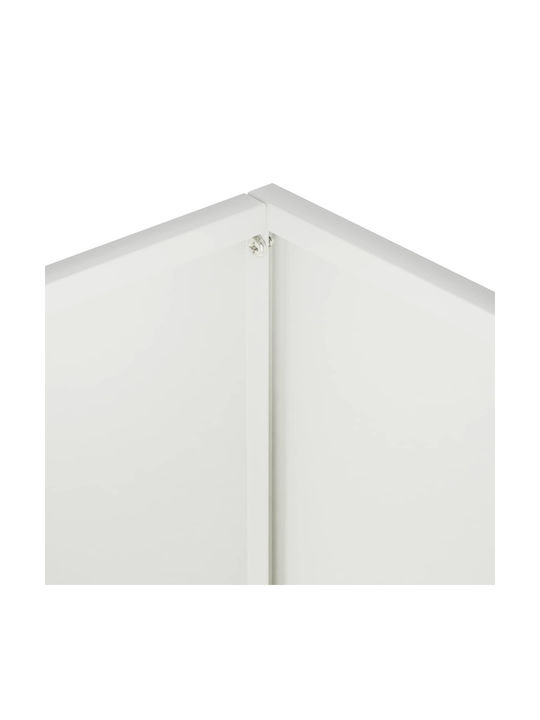 vidaXL Metallischer Weißer Pflanzgefäß 50x20x75cm