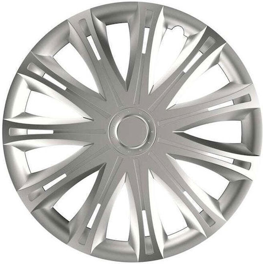 Versaco Satz Auto Radkappen 4 Stück 15" Silber Radkappen