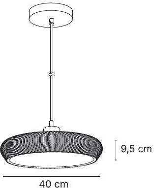 Inlight Red Ceiling Light 40x40cm