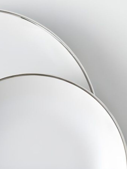 Emfasi Boss Coupe Platinum Silver Porcelain Dinnerware Set 40pcs
