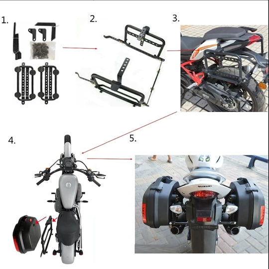 Gmax Мотоциклетен куфар 20 л Черен