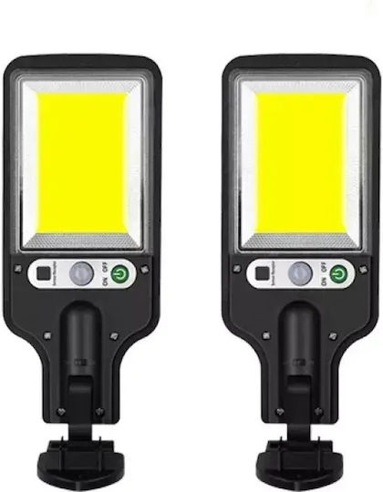 Led Set of 8 Wall Mounted Solar Lights Cold White 6500K with Motion Sensor, Photocell and Remote Control IP65