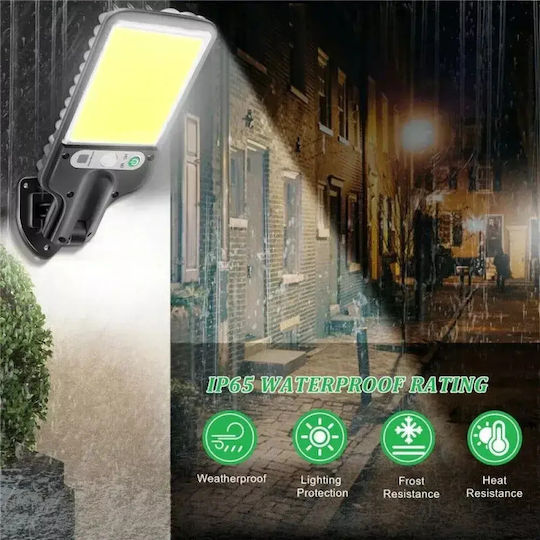 Led Set of 8 Wall Mounted Solar Lights Cold White 6500K with Motion Sensor, Photocell and Remote Control IP65
