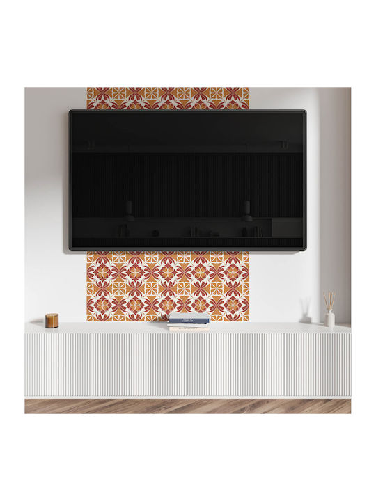 Vinyl Wandsticker Symmetrisches Floral Muster 20x20x20 cm