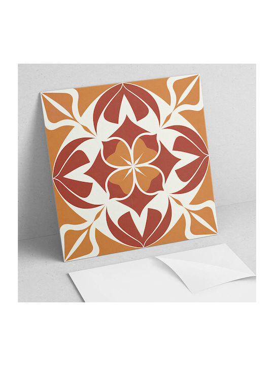 Vinyl Wandsticker Symmetrisches Floral Muster 20x20x20 cm