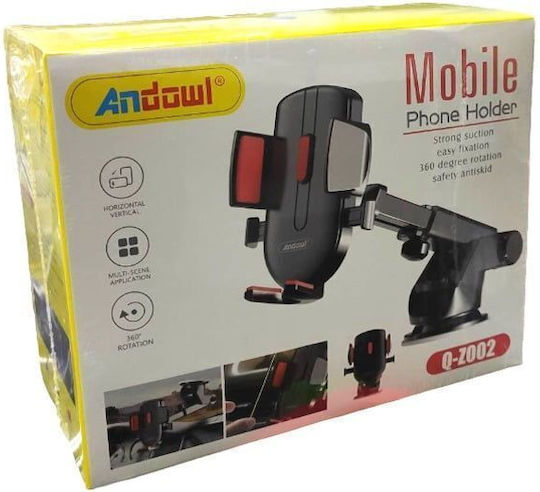 Andowl Car Mobile Mount 4.7" - 6.5" with Adjustable Hooks Red