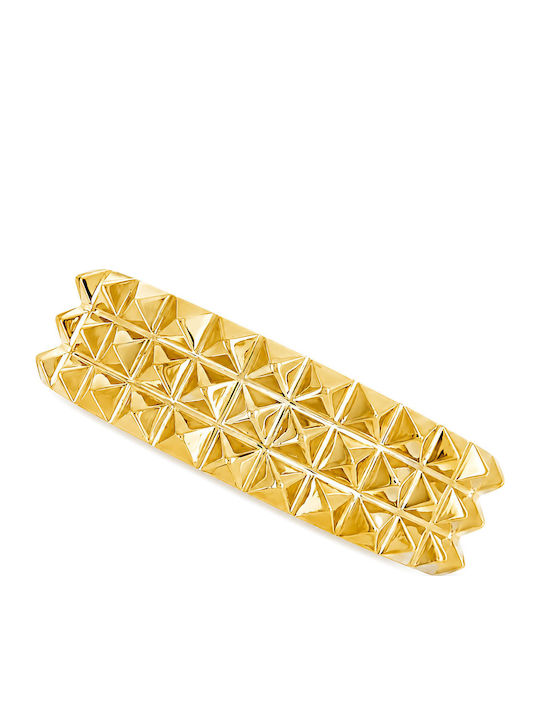 Rebecca Rebel Damen Armband Handschellen aus Stahl Vergoldet