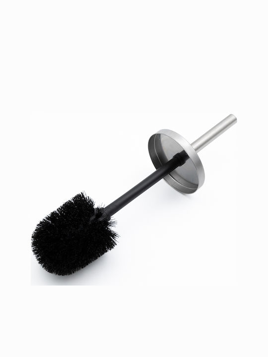 TnS Hotel Inox Bathroom Brush and Bin Set Soft Close 5lt Silver