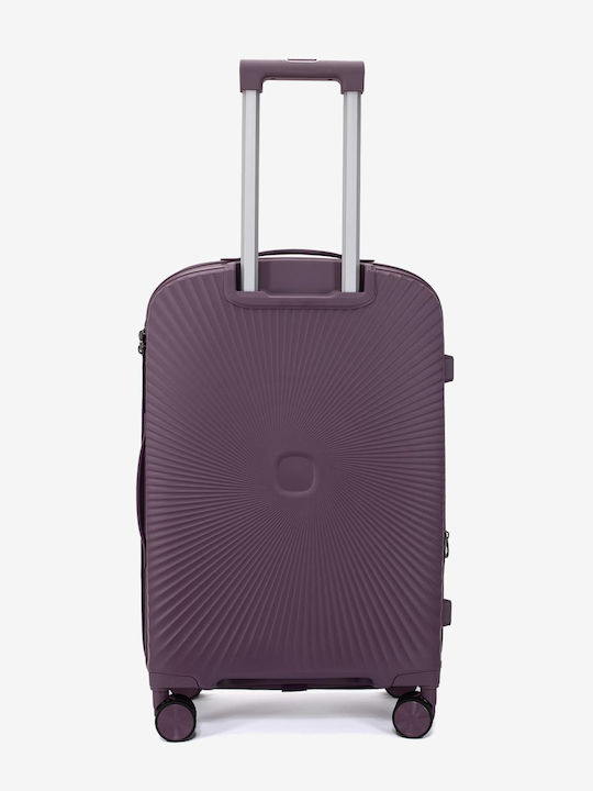 KREAL Среден Куфар за Пътуване Твърд Dark Purple Височина 65см.