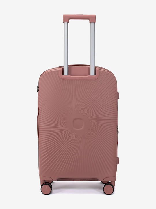 KREAL Среден куфар за пътуване твърд Rose Gold с височина 65 см