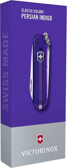 Victorinox Classic Sd Schweizer Armee-Messer Schlüsselanhänger 7 Werkzeuge Blau