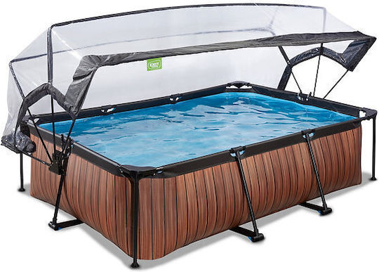 Exit Toys Piscină cu cadru metalic 220x150x65cm Maro