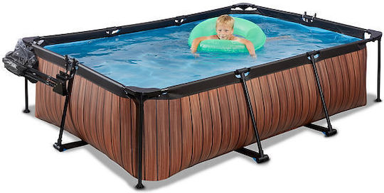 Exit Toys Piscină cu cadru metalic 220x150x65cm Maro