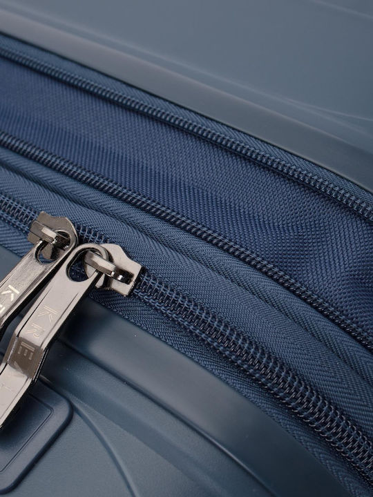 KREAL Μεσαία Βαλίτσα Ταξιδίου Σκληρή Dark Blue Ύψους 65εκ.