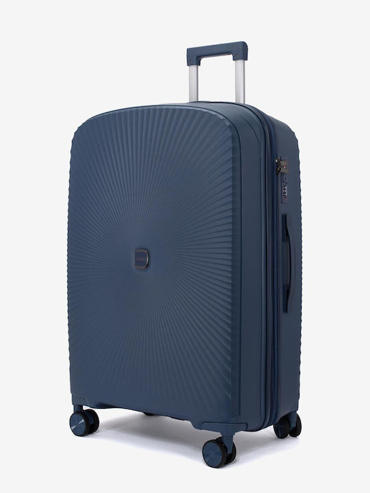 KREAL Großer Hartreisekoffer Dunkelblau Höhe 75cm
