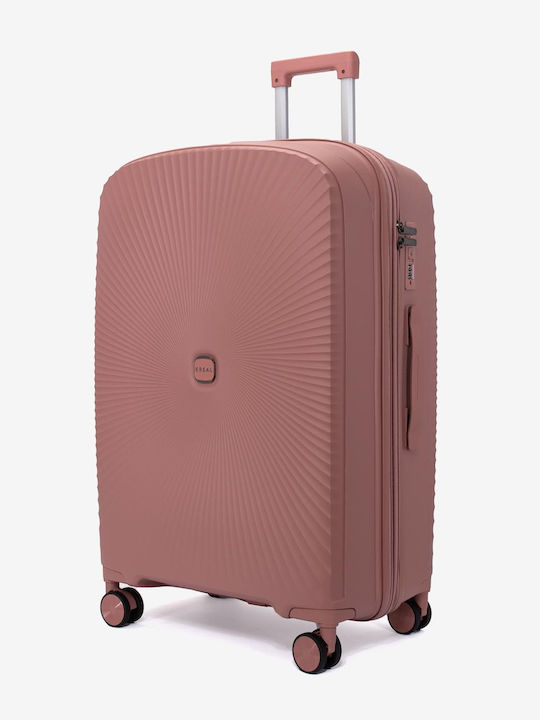 KREAL Großer Hartreisekoffer Rose Gold Höhe 75cm
