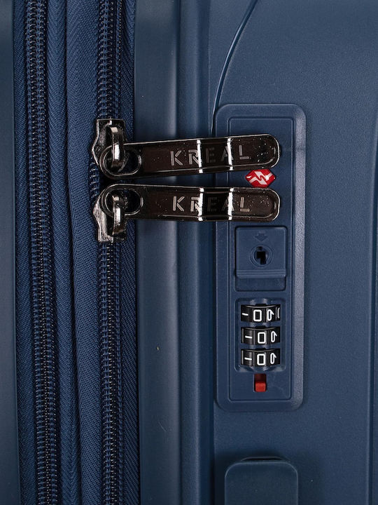 KREAL Valiză de călătorie mare rigidă Dark Blue înălțime 75 cm