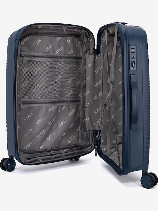 KREAL Valiză de călătorie mare rigidă Dark Blue înălțime 75 cm