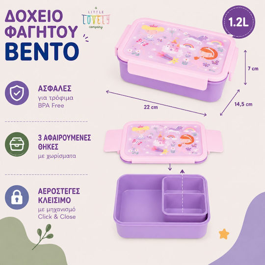 Offer A Little Lovely Company Bento Food Container With Water Bottle Steel Princesses